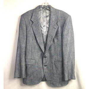 Vintage Amercian Craftsmen Sports Coat Mens 42 Black White Tweed Blazer Jacket